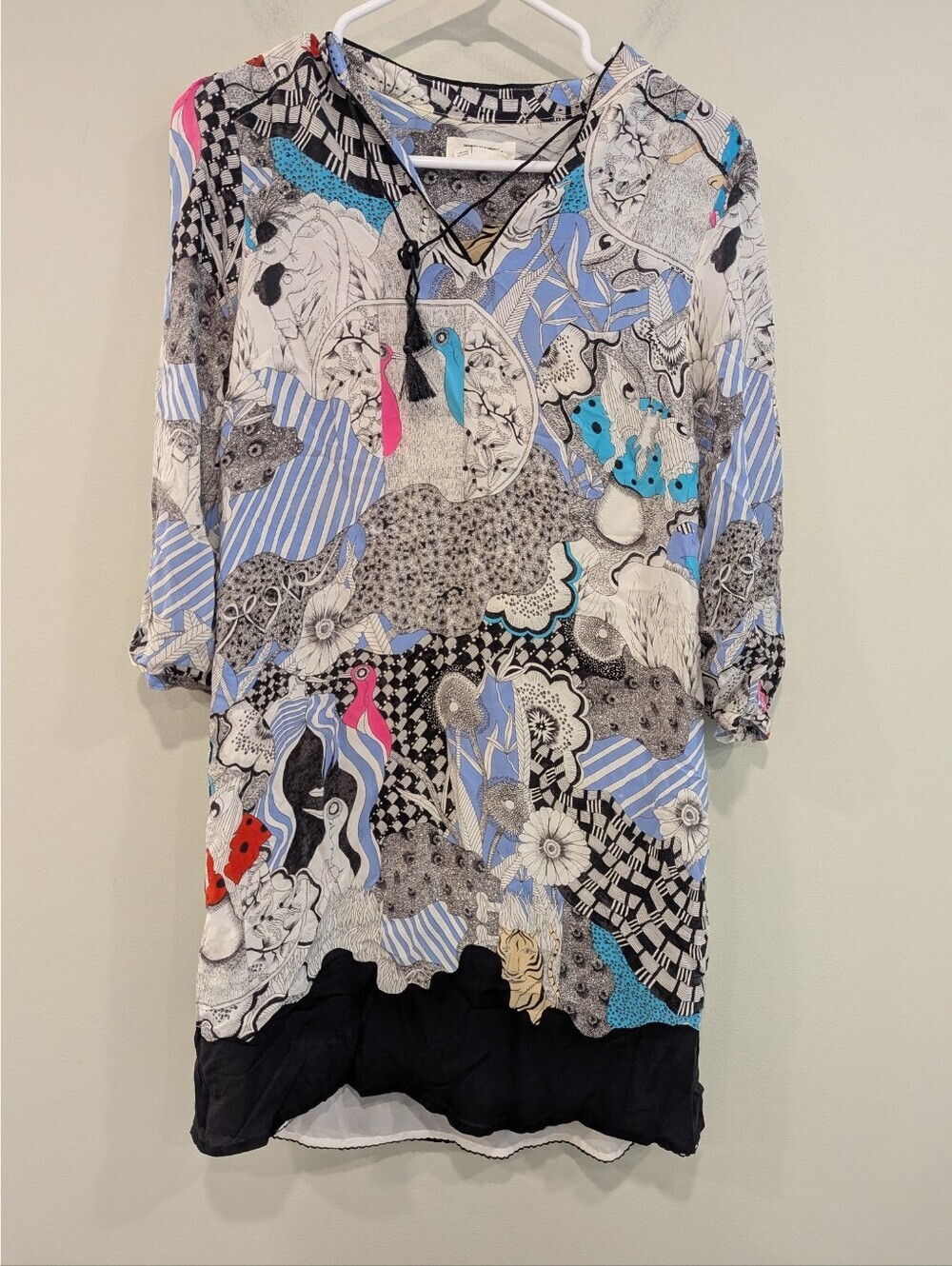 Anthropologie Drawing By Florence Balducci 100% Silk Cleo Dress Size Small